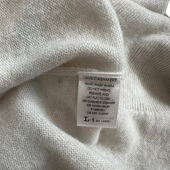 Label & Thread Stone Cream Cashmere Sweater with Love Peace Hope Design - Picture 11 of 11